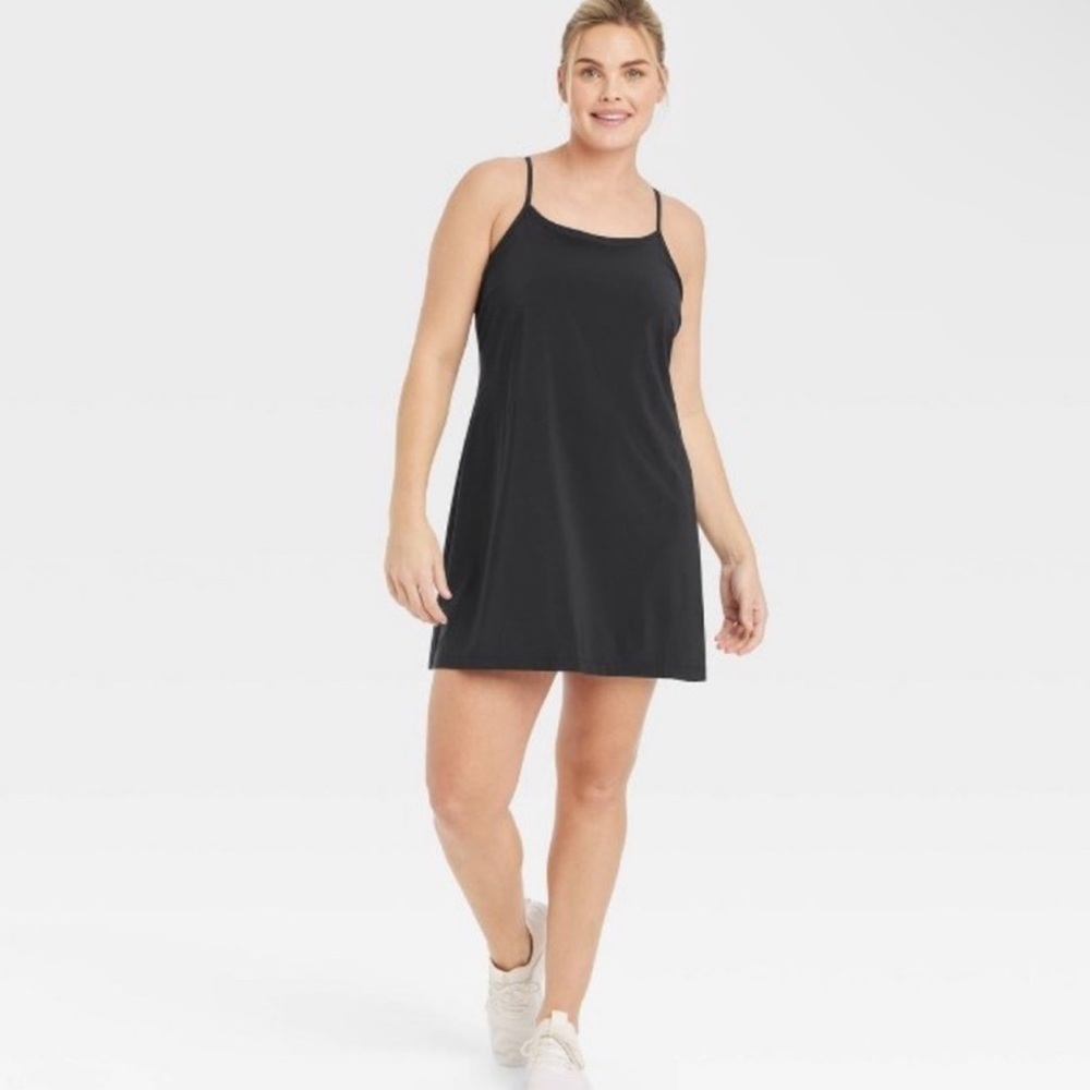 All in Motion Sleek Black Mini Dress